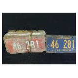 1950's, 60's ,& 70's Illinois License Plates