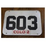 Motorcycle  Competitor's  Plate