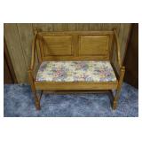 Handcrafted 37" Oak Bench