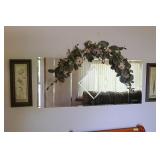Beveled Wall Mirror & Prints