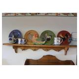 Plate Rack & Rooster Plates