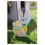 47" Painted Wood Happy Easter Lawn Decor