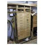 Handcrafted Woodworkers 19 Drawer Rolling Organize