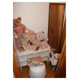 Hair Dryer, Teddy Bears, Shoe Rack, Etc.