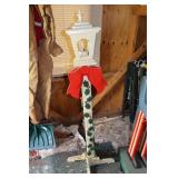 57" Lighted Wood Lamppost