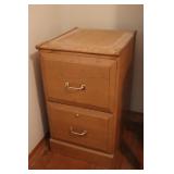 Handcrafted Oak  2 Drawer File Cabinet