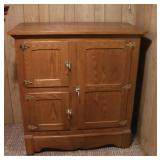 Handcrafted Solid Oak Ice Chest