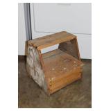 Handcrafted wood step stool w/Tool Storage