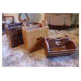 Handcrafted Wood Magazine Holders