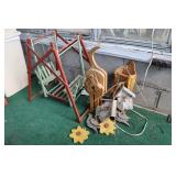 Handcrafted Wood Decorations & Glider Swing