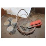 Blocks of Lead & Smelting Pot