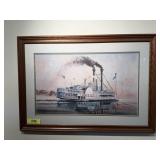 Ralph Law "Rob E. Lee" Steamboat Print