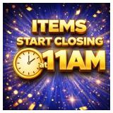 Items Start Closing June 24th at 11AM
