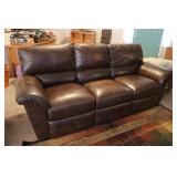 91' Dual Reclining Leather Sofa