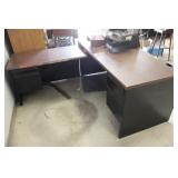 Metal Office Desk w/ Return