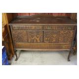 Antique Tiger Oak Buffet