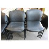 Stacking Black Vinyl Chairs