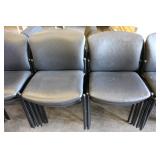 Stacking Black Vinyl Chairs