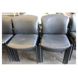 Stacking Black Vinyl Chairs