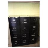 HON 25' x 14.75' x 52' 4-Drawer Metal File Cabinet