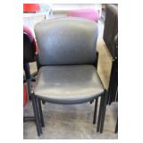 Stacking Black Vinyl Chairs