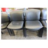 Stacking Black Vinyl Chairs