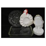 Baking Dishes, Egg Plate, Etc.