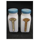 Milk Glass Spice Jars