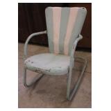 Vintage Metal Lawn Rocking Chair