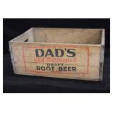 Dad's Root Beer Advertising Crate