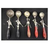Vintage Wood Handle Ice Cream Scoops