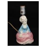 Vintage Porcelain Figural Dresser Lamp