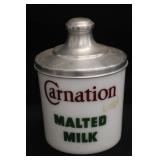 6' Carnation Malted Milk Milk-Glass Canister