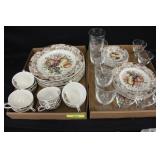 WindsorWare China & Etched Stemmed Glasses