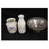 Milk Bottle & Strainer