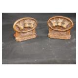 Syroco OrnaWood Scottie Dogs Brush Holder