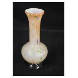 7.25' Hand Blown Confetti Art Glass Vase