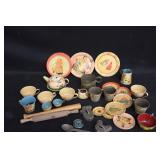 Vintage Tin Litho Toy Tea Set