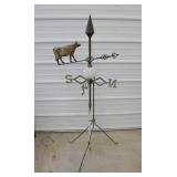 Vintage Lightning Rod Cow Weathervane
