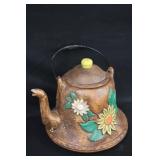 Ceramic Tea Kettle Cookie Jar