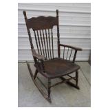 Press Back Oak Rocking Chair