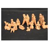 Clay Nativity Figurines