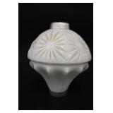 5' Hawkeye White Glass Lightning Rod Ball