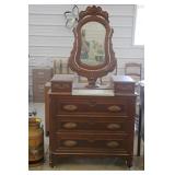 Antique Walnut Victorian Vanity