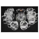 Vintage Nestle World Globe Coffee Pot & Mugs