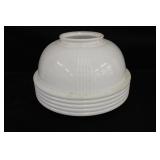 Large Milk Glass School House Dome Lamp Shade