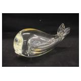 Marian's Hand Blown Glass Whale Paperweight