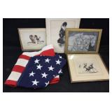 Vintages Prints & Old Flag