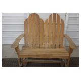 Wooden Adirondack Glider