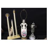 Glass Lamps & Vintage Christmas Candle